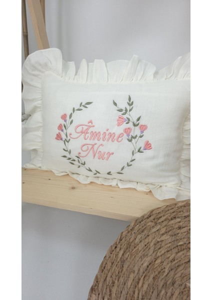 Müslin Yeni Doğan 4katlı Organik %100PAMUK Kişiye Özgü Nakışlı Hastane Çıkış Seti (Çiçek Model-2) fırsatları