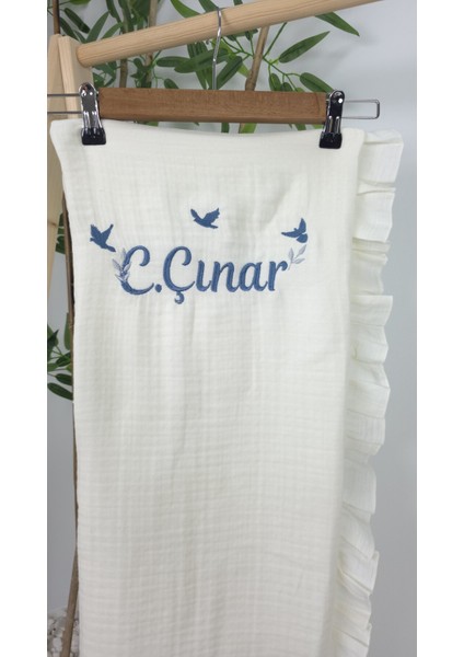 Müslin Yeni Doğan 4katlı Organik %100PAMUK Kişiye Özgü Nakışlı Hastane Çıkış Seti-3'lü Kuş Model modelleri