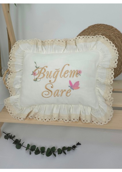 Müslin Yeni Doğan 4katlı Organik %100PAMUK Kişiye Özgü Nakışlı Hastane Çıkış Seti(Kelebekli Papatya) fiyatları