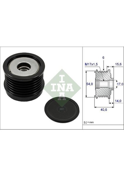 535023010 - Alternatör Kasnağı Fıat Egea 16 500L 12 500×14 Bravo Iı 07 14 Alfa Romeo Gıulıetta 10 16 Jeep Renegade 14 Suzuki Vitara 13 1.6d Mtj 6 Kanal