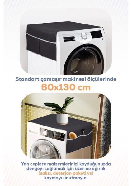 Çamaşır Makinesi Örtüsü 4 Cepli Banyo Düzenleyici Organizer Buzdolabı Örtüsü Depolama Hurç fırsatları