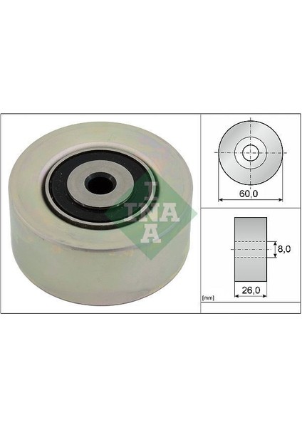 531055010 - Alternatör Gergi Rulmanı PARTNER-P206-306-JUMPY1.9D -P307 1.4 16V-1.6 16V-C2 1.4-1.6-C3 1.4i-1.4 16V