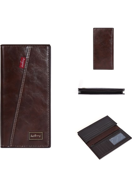 Yeni Erkek Uzun Cüzdan Baellerry Avrupa ve Amerikan Retro Çoklu Kart Yuvası Açık Cüzdan Anti-Manyetik Ince Bilet Klipsi (Yurt Dışından) fiyatları