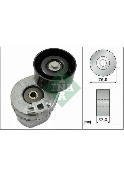 534003110 - Alternatör Gergi Rulmanı Kutuklu Transit V184 2.4 Dı-2.4 Tdı-2.4 Tde 00-06 76×37X17