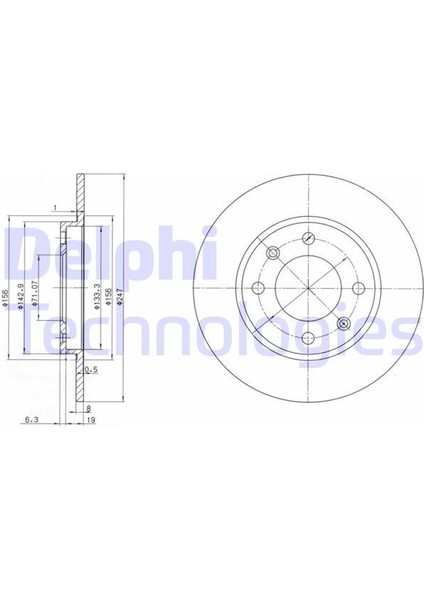 Delphı BG2800 - Arka Fren Aynası P106 Saxo 1.6i.1.6i Gtı 96 206 98 306 97-01 Xsara 97 247×8X4DL