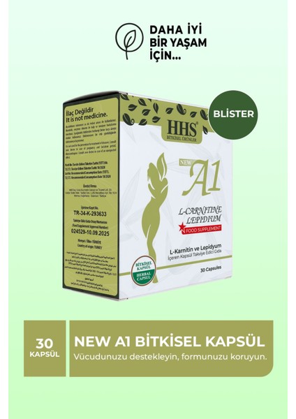 New A1 L-Carnıtıne Lepıdıum 30 Kapsül Blister