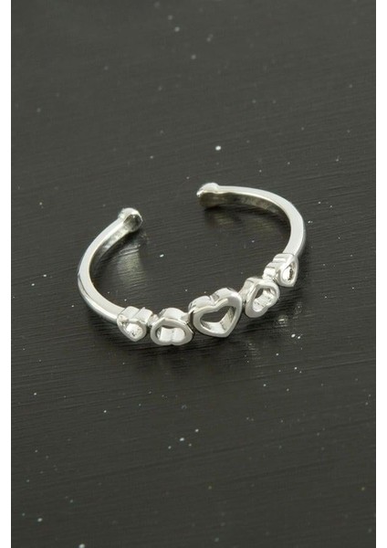 Allzey Karışık Lüx Çelik Eklem Yüzük 1 Adet-Gümüş Rengi modelleri