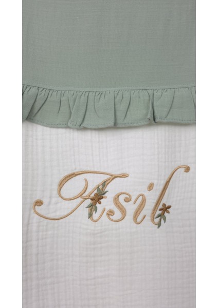 Müslin Yeni Doğan 4katlı Organik %100PAMUK Kişiye Özgü Nakışlı Hastane Çıkış Seti (Papatya Model-3) modelleri