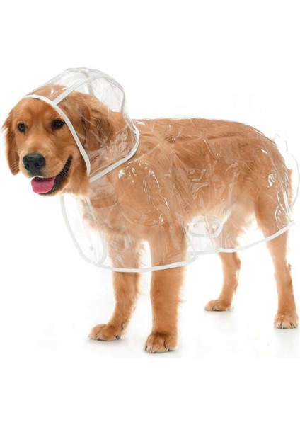 Turuncu Büyük Irk Köpek Yağmurluğu, Şık ve Kullanışlı, Su Geçirmez ve Rahat Tasarım