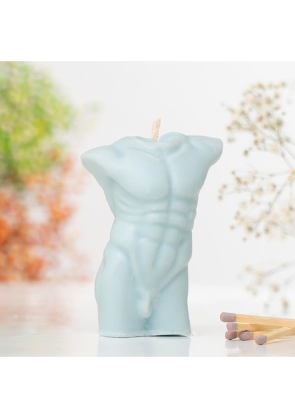 Men Body Temalı Vegan Soya Mum