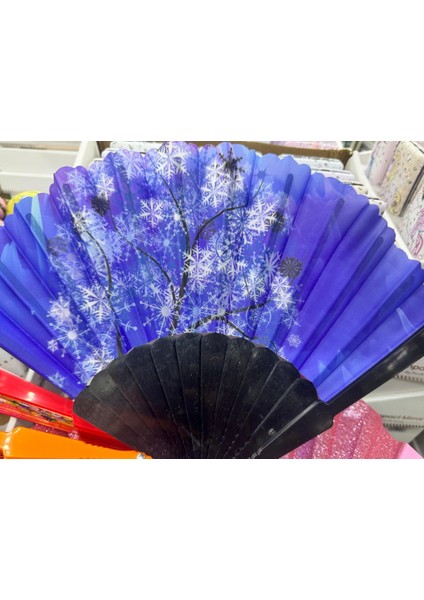 Plastik Desenli Yelpaze