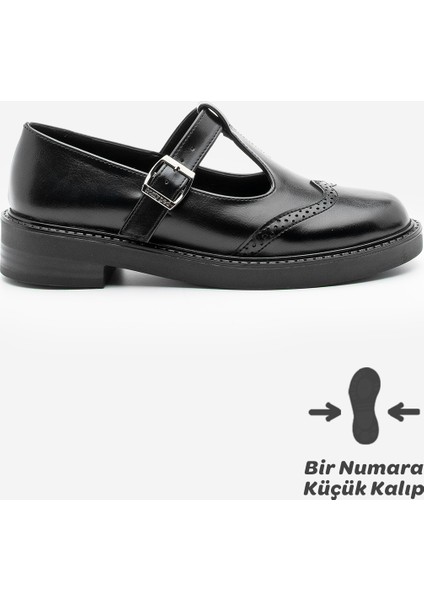 Kadın Loafer Çift Yüzlü Bantlı Günlük Ayakkabı Titra Siyah modelleri