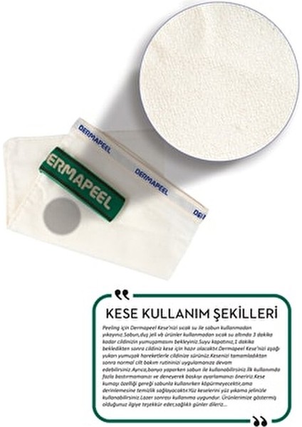 Orta Kalın Banyo Kesesi %100 Selüloz İplikten 3'lü Set Unisex Kullanım İçin