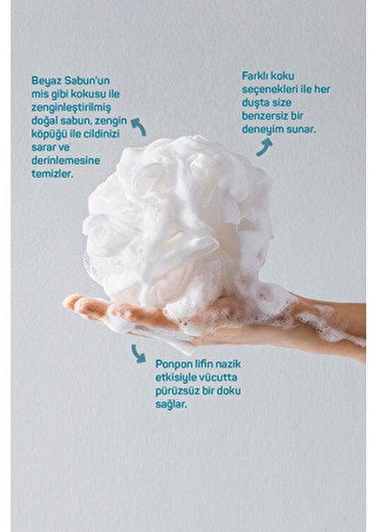 4'lü Sabunlu Banyo Lifi Seti Tüm Cilt Tiplerine Uygun 4 Adet Beyaz Zeytin Çilek Mango