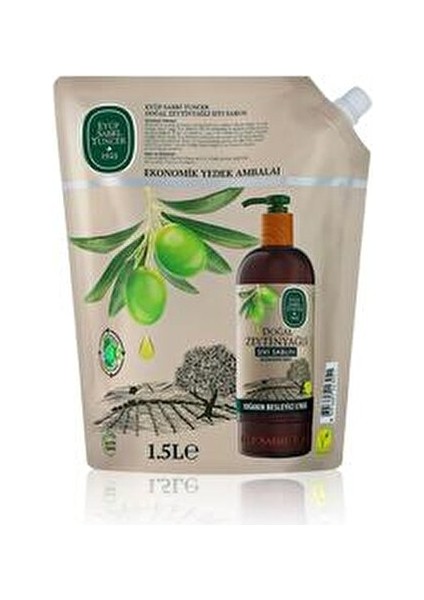 Zeytinyağlı Sıvı Sabun 1500 ml Pratik ve Hijyenik Yedek Ambalaj fiyatları