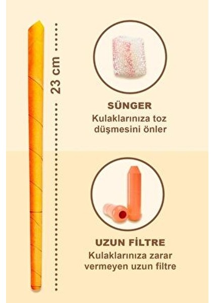 Kulak Temizleme Mumu 5 Çift (10 Adet) fırsatları