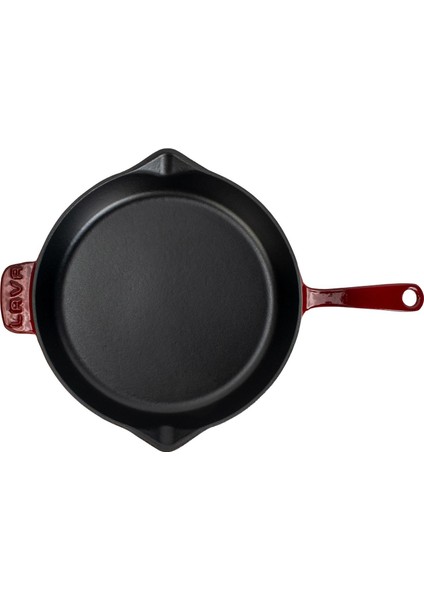 Döküm Yuvarlak Kızartma Tavası Döküm Demir Yekpare Saplı. ÇAP(Ø)34CM-BORDO modelleri