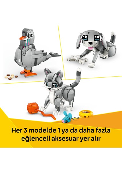 LEGO Creator 3’ü 1 Arada Oyunbaz Kedi 31163-8 Yaş ve Üzeri Çocuklar Için Köpek Veya Güvercin Figürüne Dönüşebilen Oyuncak Yapım Seti, Doğum Günü Hediyesi (407 Parça) modelleri