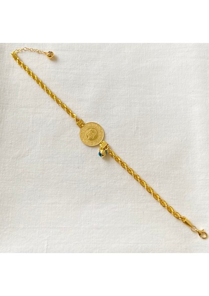 Halat Zincirli 22 Ayar Ceyrekli Bileklik indirimleri