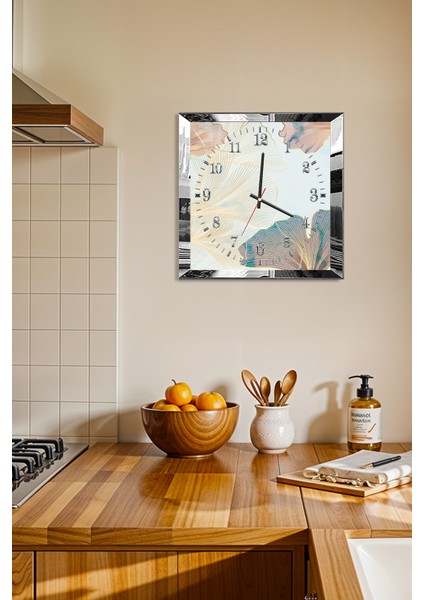 Gümüş Çerçeveli Pastel Rüyalar Temalı Dekoratif Mdf Duvar Saati fiyatları