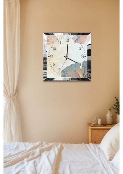 Gümüş Çerçeveli Pastel Rüyalar Temalı Dekoratif Mdf Duvar Saati indirimleri
