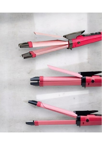 Çift Fonksiyonlu Saç Düzleştirici ve Maşa, Pembe Renkli, Pratik ve Şık Tasarım modelleri