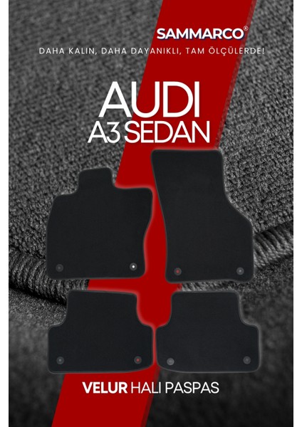 Audi A3 Sedan 2015 Halı Paspas Velur Paspas Kumaş Paspas Oto Paspas modelleri