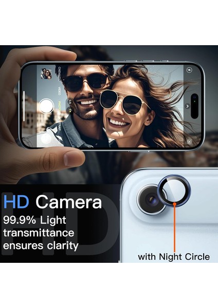 Iphone 17 Air Uyumlu Safir Lens Koruyucu Su Geçirmez Iz Bırakmaz Kamera Koruyucu fırsatları
