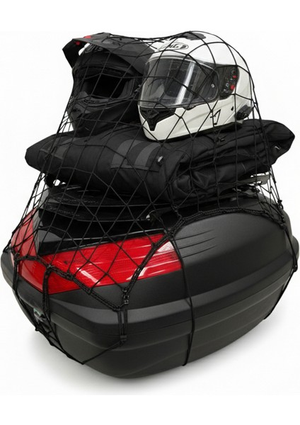 WG50 Sırt Dayamalı Premium Metal Bagajlı Çanta (Siyah) + Karbon Dizlik Hediyeli