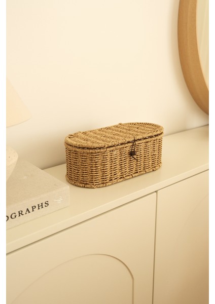 Rattan Oval Düzenleyici Sepet fırsatları