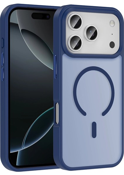 Apple Iphone 17 Pro Kılıf Magsafe Şarj Özellikli Mat Arka Yüzey Lopard Sio Kapak