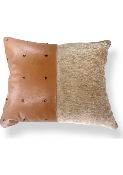 Chance Iv El Dikişi Deri ve Kadife Kırlent