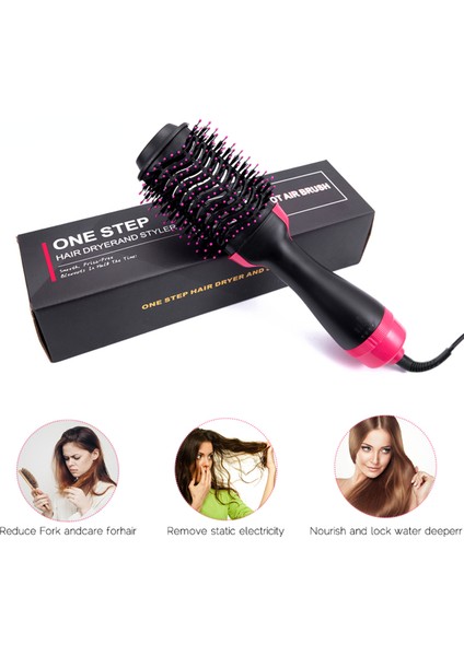 Siyah Saç Düzleştirici ve Şekillendirici Fırça Tarak, Kolay Kullanım, Şık ve Pratik Ürün