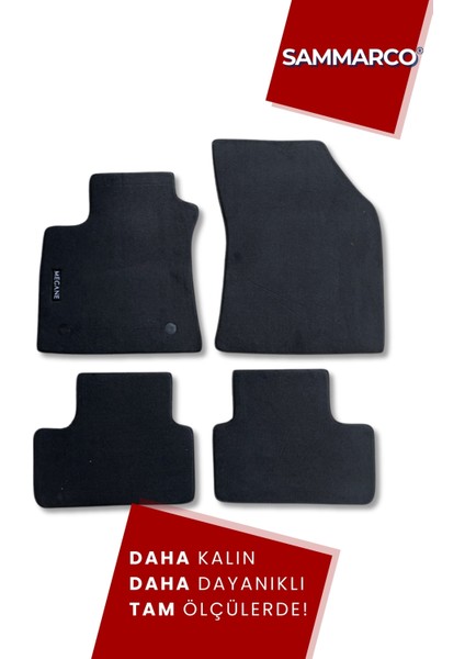 Renault Megane 4 Hatchback 2016 Halı Paspas Velur Paspas Kumaş Paspas Oto Paspas