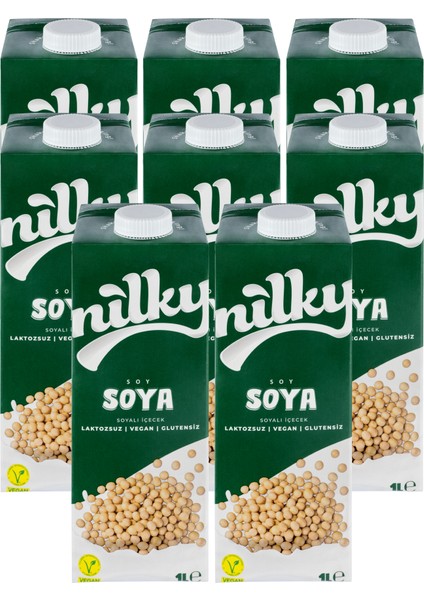Soya Sütü Laktosuz Vegan Glütensiz 8x1