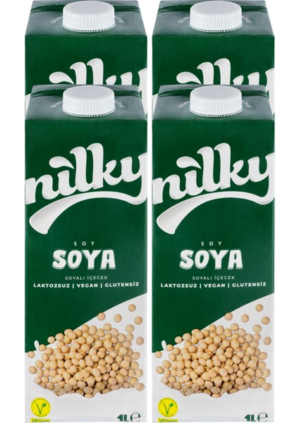 Soya Sütü Laktosuz Vegan Glütensiz 4x1