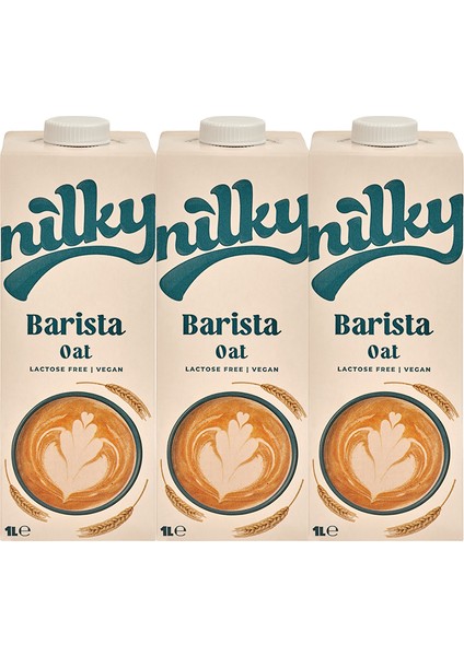 Barista Yulaf Sütü Bitkisel Bazlı Laktosuz Vegan 3x1 Lt
