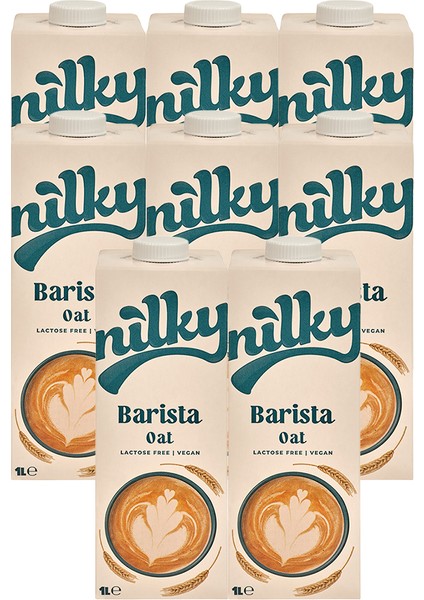 Barista Yulaf Sütü Bitkisel Bazlı Laktosuz Vegan 8x1 Lt