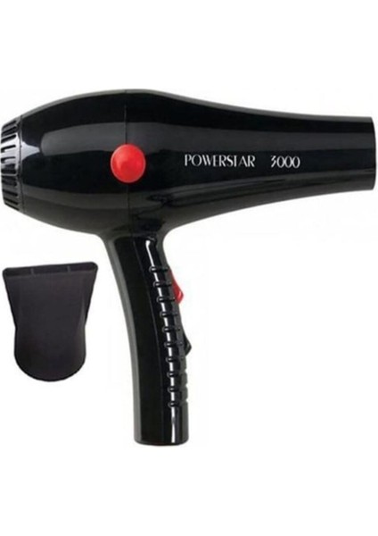 Siyah 3000 Fön Makinesi, Güçlü ve Şık Tasarımıyla Saç Kurutma Deneyimini Artırır