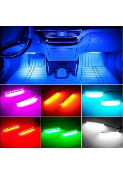 Lada Samara Uyumlu Ayak Altı LED Kumandalı Araç Içi Aydınlatma 4 Lü Sese Duyarlı Renk Değiştirme Özellikli modelleri