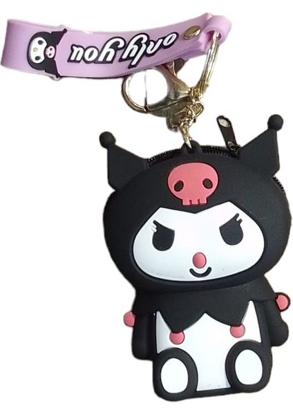 Kuromi Silikon Anahtarlıklı Çanta 12 Adet