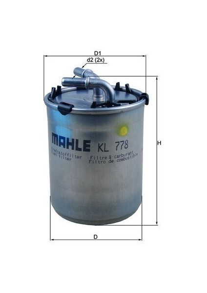 KL778 - Yakıt Filtresi Polo 1.2 Tdi 09 A1 2.0 Tdi 11 Ibıza V 1.2tdı-2.0tdı 10 Fabıa 1.2 Tdı 10