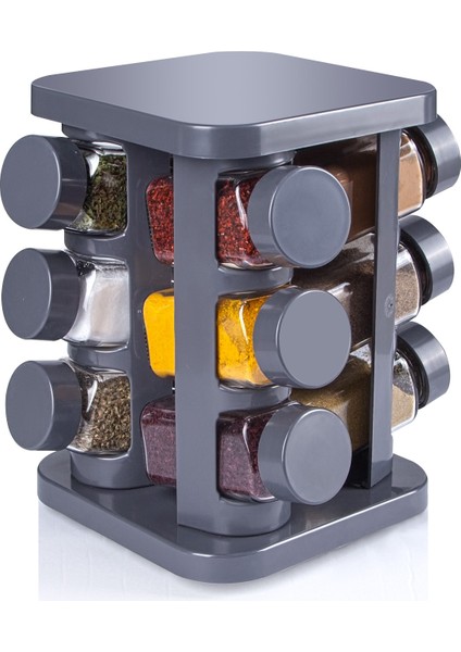 12’li Döner Standlı Cam Baharatlık Seti – Şık ve Pratik Tasarım fiyatları