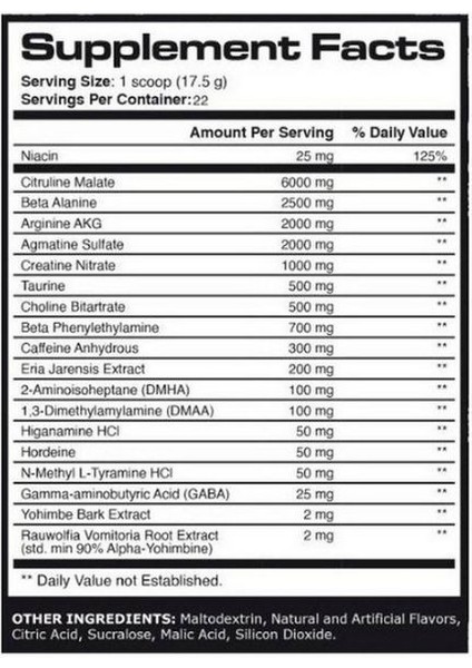 Angel Dust Pump Preworkout fiyatları
