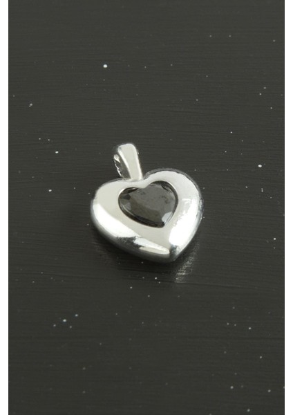 Msa-Shop Kalp Zirkon Taşlı Tek Kulplu Aparat 1 Adet-Siyah fiyatları