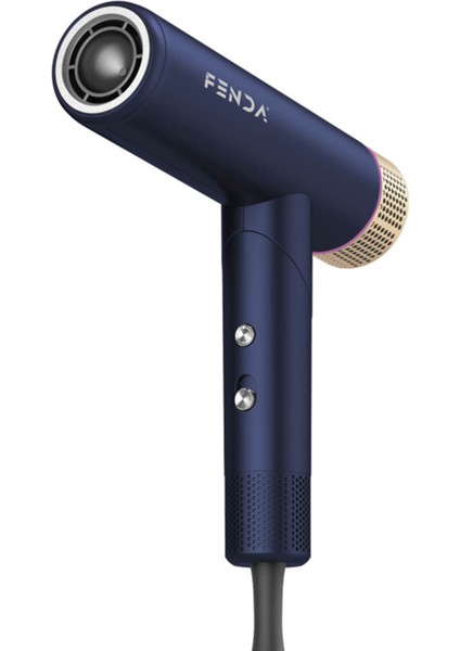 Lacivert Profesyonel Saç Kurutma Makinesi, Hızlı ve Güçlü Kurutma Özelliği