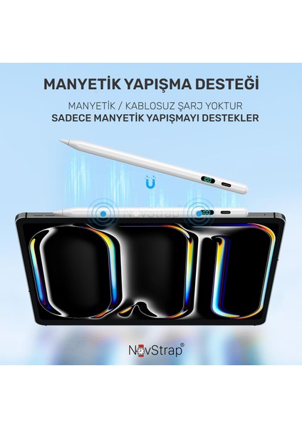 Apple iPad Air 13 M2/m3 ile Uyumlu Dokunmatik Tablet Kalemi Pencil DZ915 Şarj Ekranlı Avuç Içi Reddi Stylus indirimleri