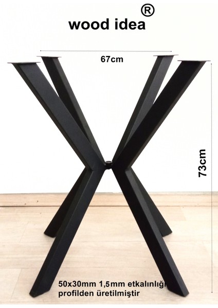 Yemek- Salon - Mutfak ve Balkon Masası Ahtapot Ayaklı Yuvarlak 90X90 Siyah Mermer Desen fiyatları