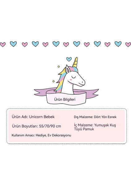 Melek Gökkuşağı Unicorn Bebek Peluş Oyuncaklar Büyük Bez Bebek Bebek Uyku Yastığı (Yurt Dışından) fiyatları