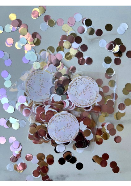 50'li Konfeti Paketi Seti - Pastel Renkli Stickerlı Paketli Düğün, Nikah, Nişan Konfetisi modelleri
